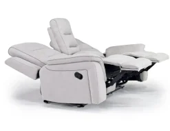 Mor Furniture Chanell Reclining Sofa & Console Loveseat In New Nappa Gray