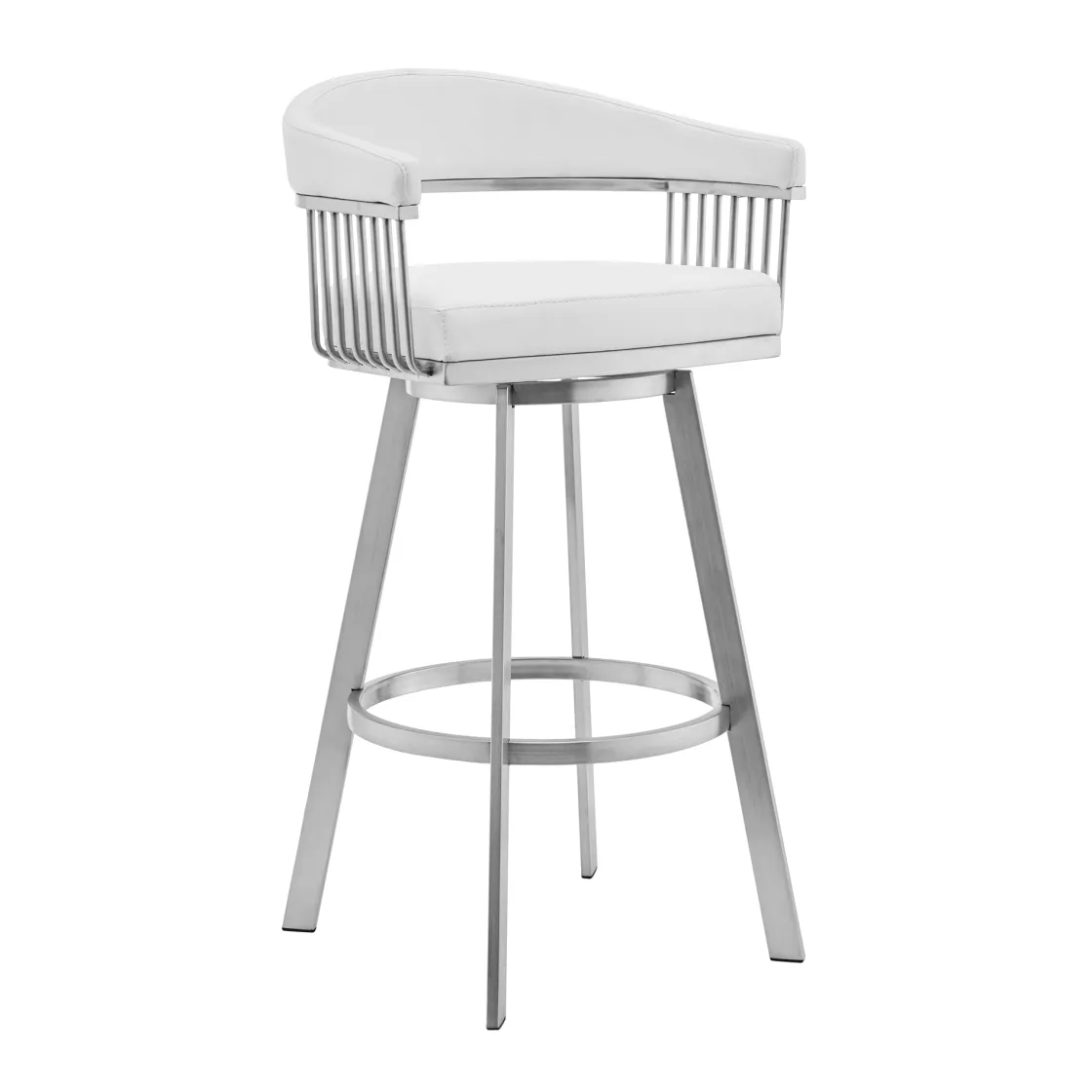 Mor Furniture Chelsea Counter Height Swivel Stool In White