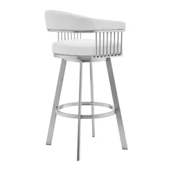 Mor Furniture Chelsea Counter Height Swivel Stool In White