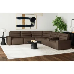 Mor Furniture Chelsey 6 Piece Power Sectional In Bozeman Saddle