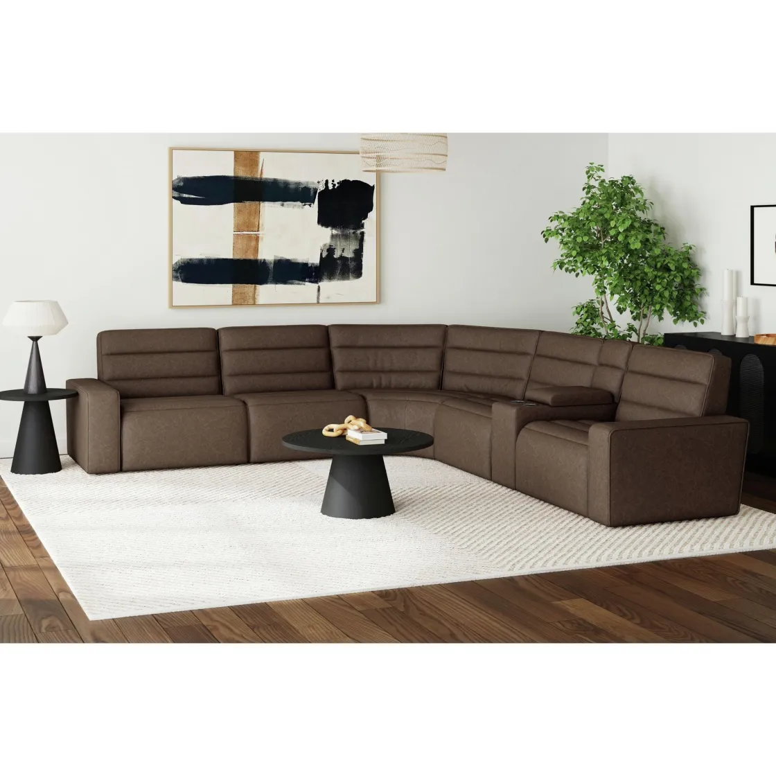 Mor Furniture Chelsey 6 Piece Power Sectional In Bozeman Saddle