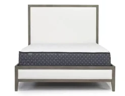 Mor Furniture Chloe Upholstered Panel Bed In Gray/White, Queen