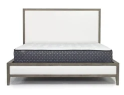 Mor Furniture Chloe Upholstered Panel Bed In Gray/White, Queen