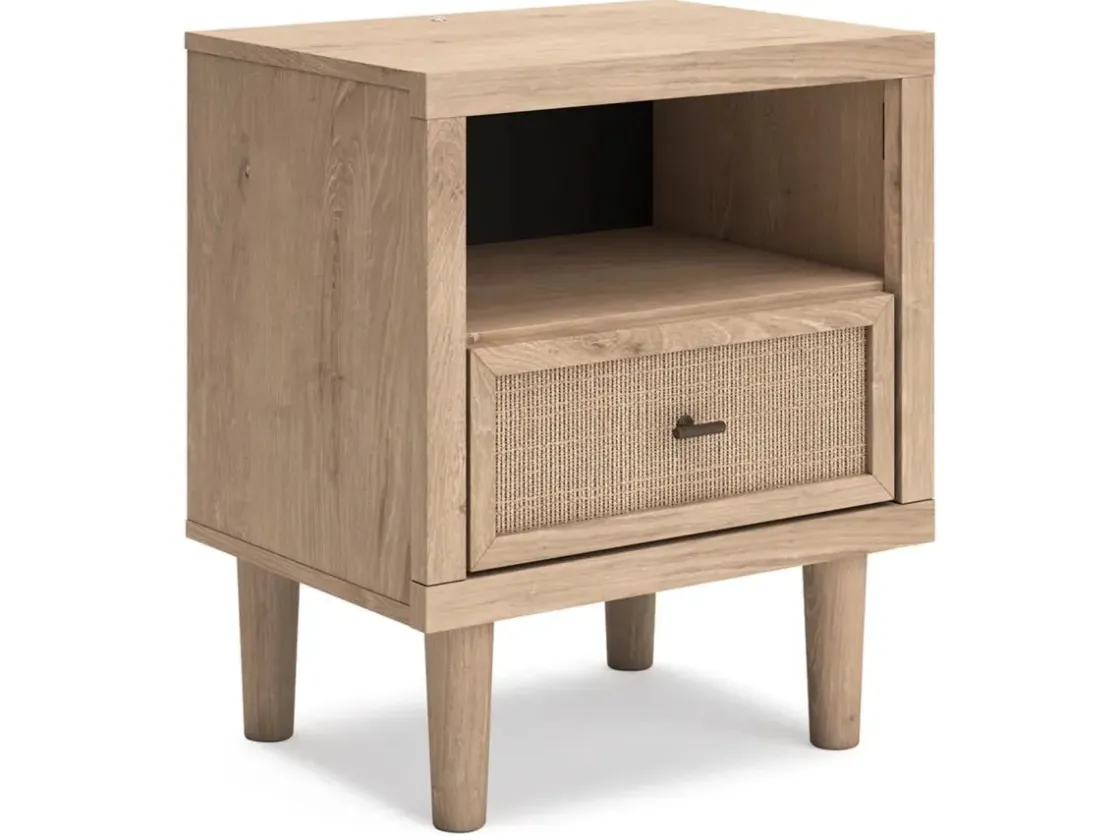 Mor Furniture Cielden Panel Bed, Dresser, Mirror & Nightstand In Tan, Twin