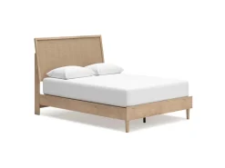 Mor Furniture Cielden Panel Bed, Dresser, Mirror & Nightstand In Tan, Twin
