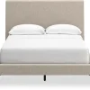 Mor Furniture Cielden Upholstered Bed In Soft Gray, Queen