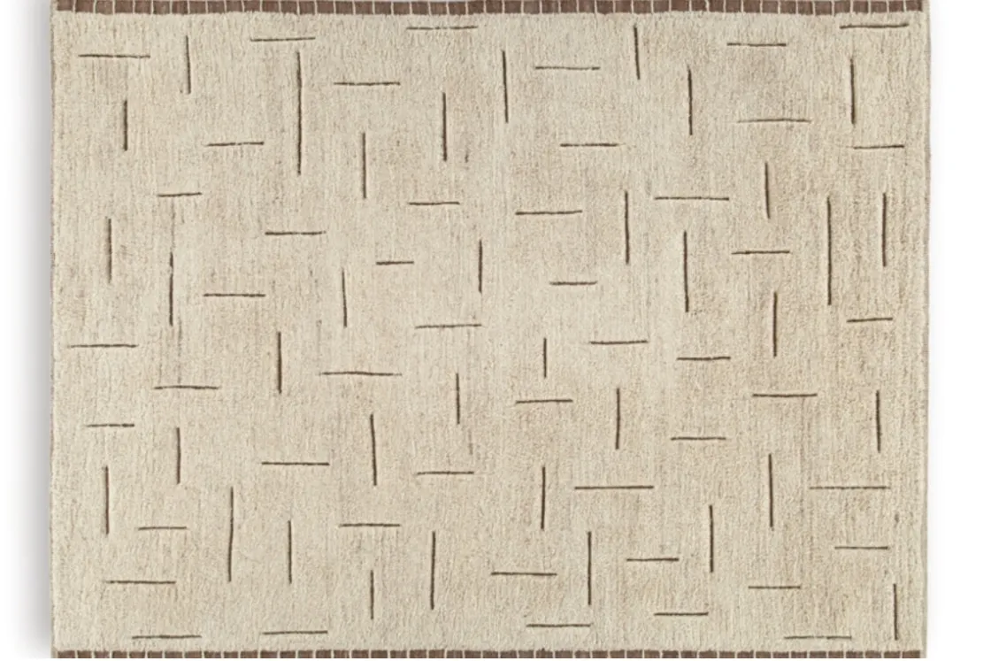 Mor Furniture Clayman Rug In Beige/Brown, 5x7