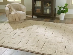 Mor Furniture Clayman Rug In Beige/Brown, 5x7
