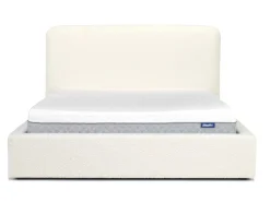 Mor Furniture Cloud Boucle Upholstered Panel Bed In Maya Boucle, Queen