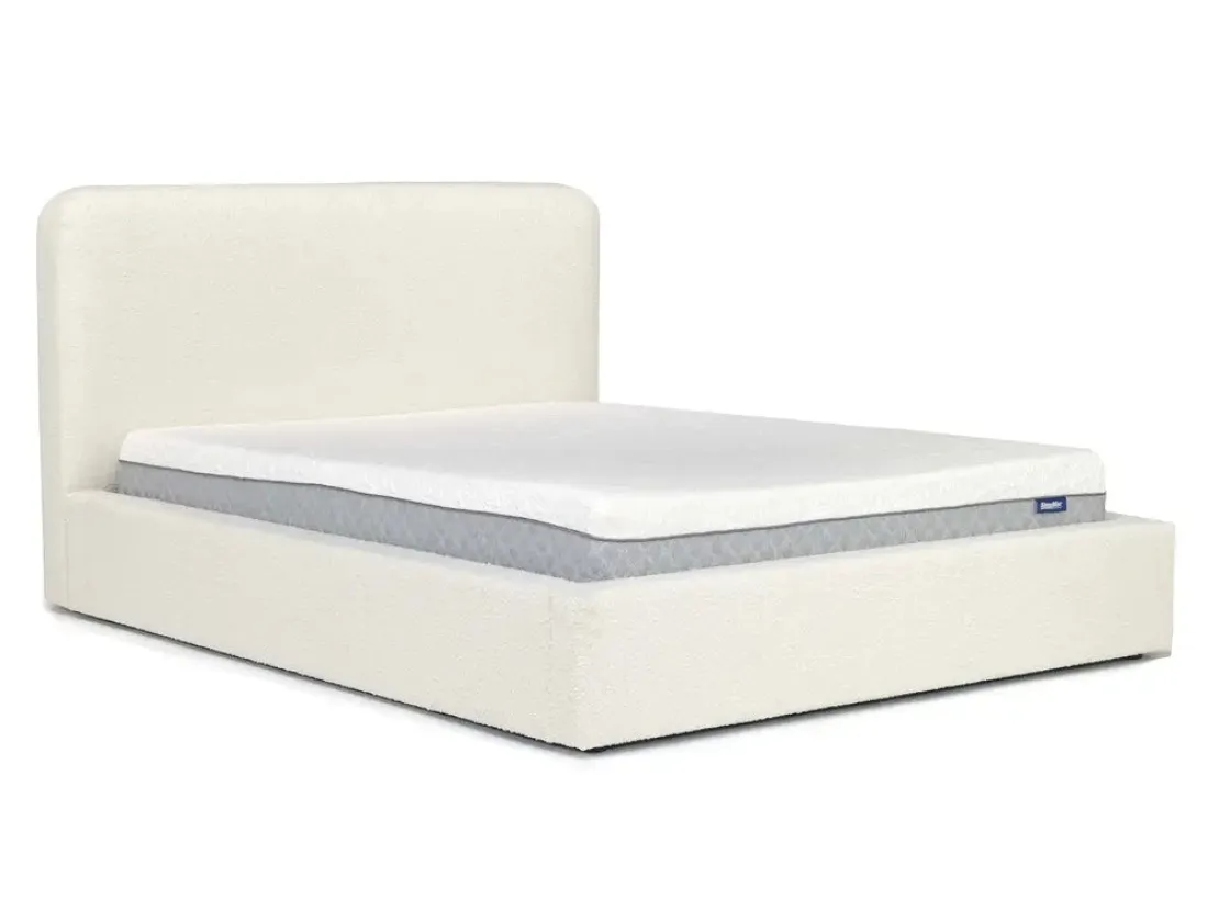 Mor Furniture Cloud Boucle Upholstered Panel Bed In Maya Boucle, Queen