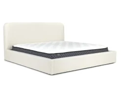 Mor Furniture Cloud Boucle Upholstered Panel Bed In Maya Boucle, Queen