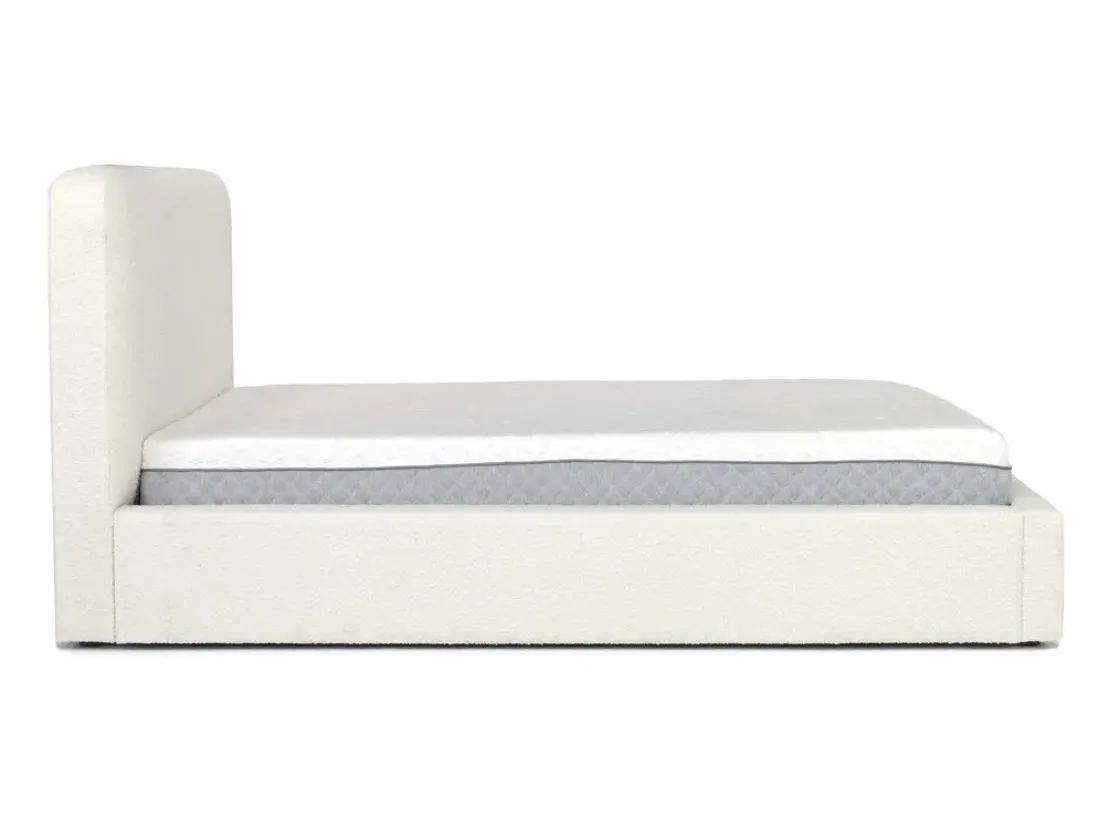 Mor Furniture Cloud Boucle Upholstered Panel Bed In Maya Boucle, Queen