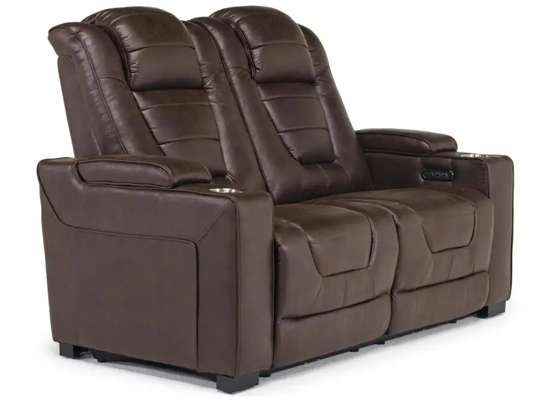 Mor Furniture Cody 2 Power Loveseat In Walnut