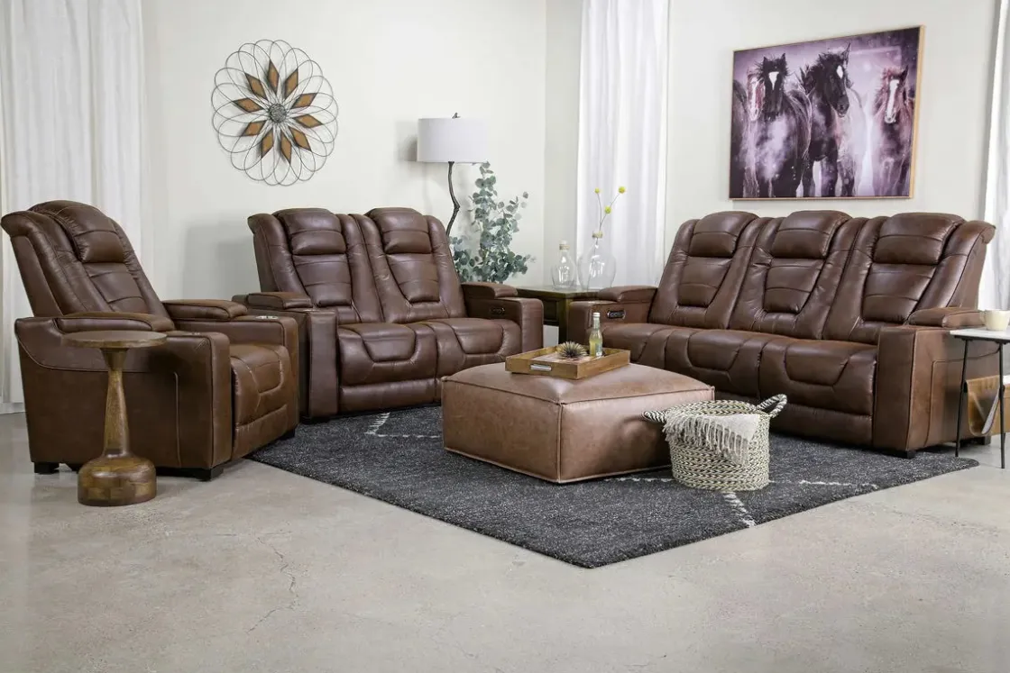 Mor Furniture Cody 2 Power Loveseat In Walnut