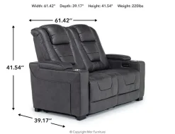 Mor Furniture Cody 2 Power Loveseat In Walnut