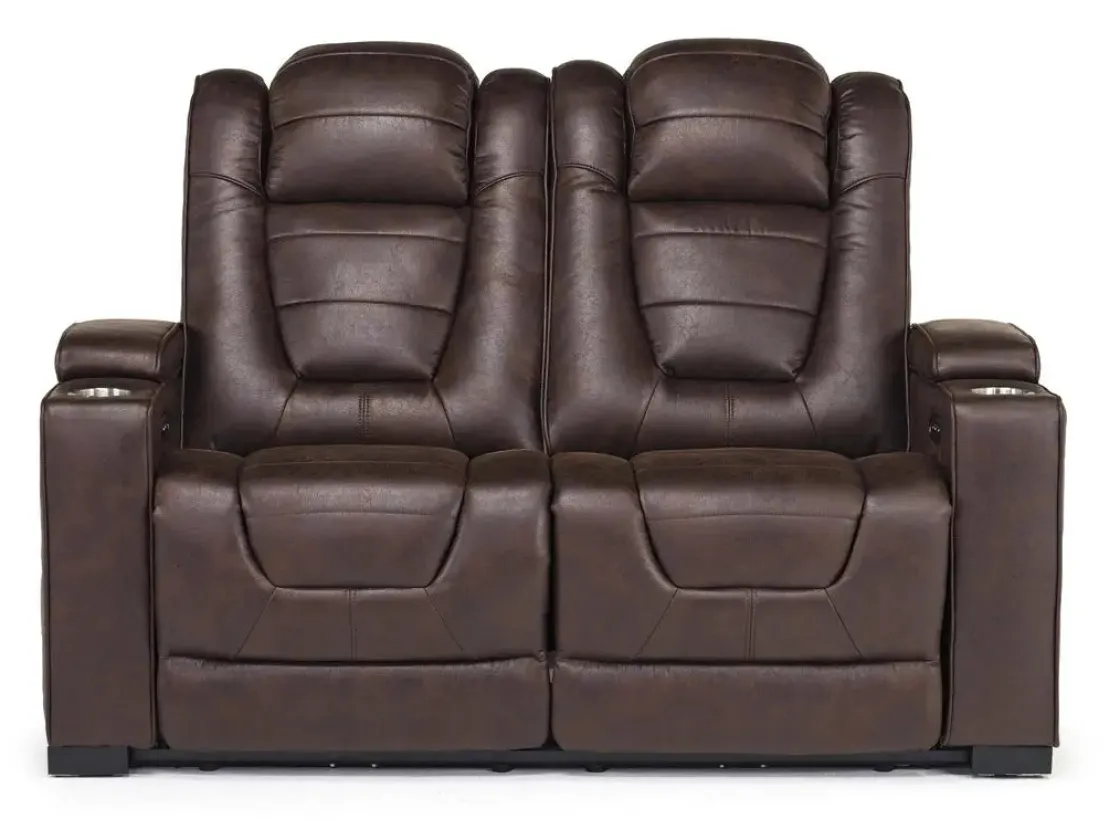 Mor Furniture Cody 2 Power Loveseat In Walnut