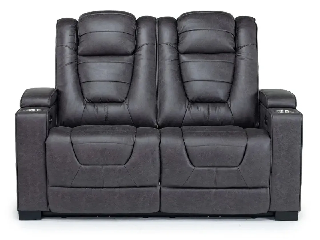 Mor Furniture Cody 2 Power Loveseat In Walnut