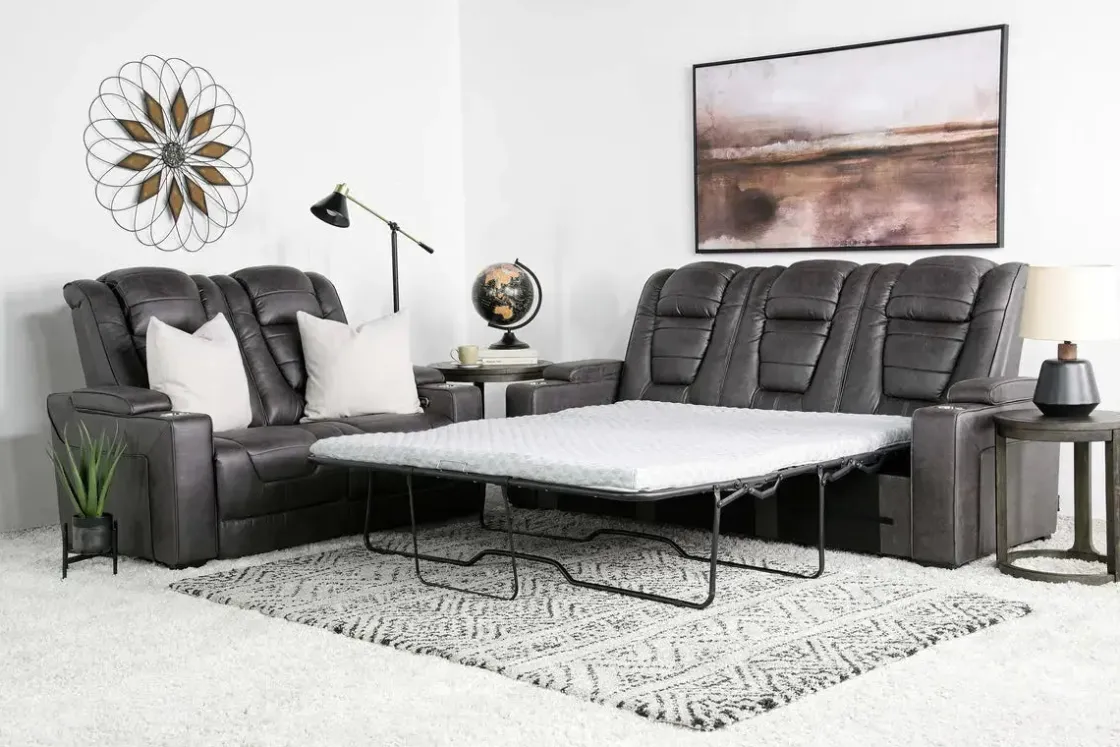 Mor Furniture Cody Queen Sleeper Sofa W/ Mattress In Gray