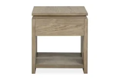 Mor Furniture Conrad End Table In Stone Harbor Gray