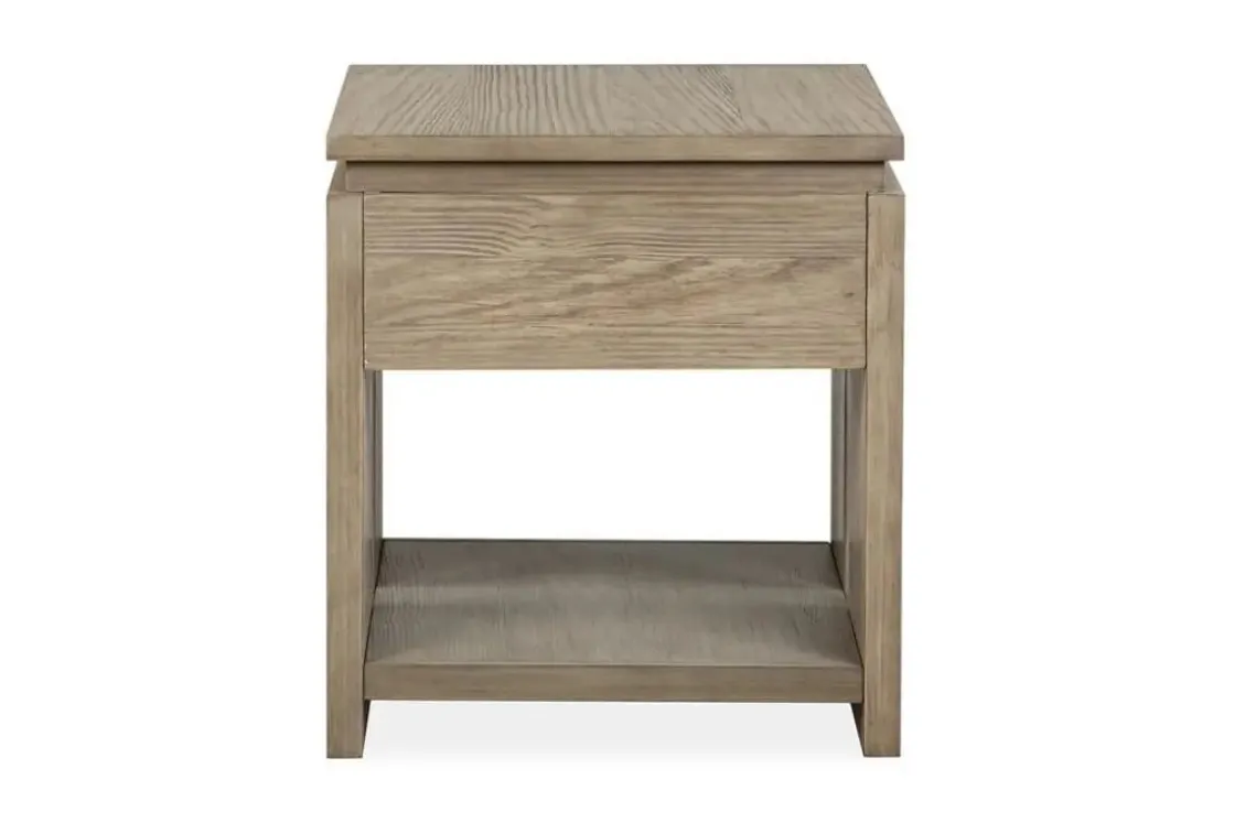 Mor Furniture Conrad End Table In Stone Harbor Gray