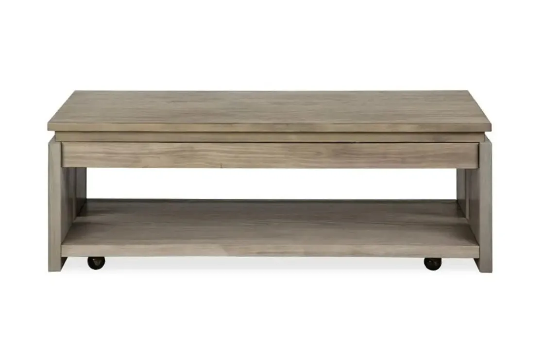 Mor Furniture Conrad Lift Top Coffee Table In Stone Harbor Gray