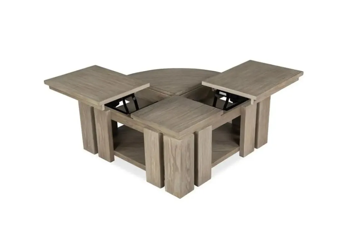 Mor Furniture Conrad Lift Top Coffee Table In Stone Harbor Gray