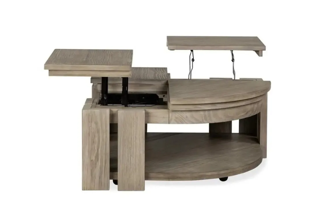 Mor Furniture Conrad Lift Top Coffee Table In Stone Harbor Gray