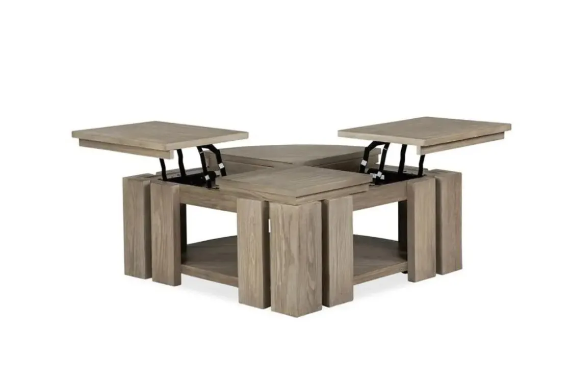 Mor Furniture Conrad Lift Top Coffee Table In Stone Harbor Gray