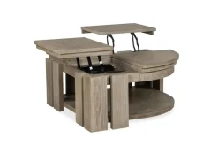 Mor Furniture Conrad Lift Top Coffee Table In Stone Harbor Gray