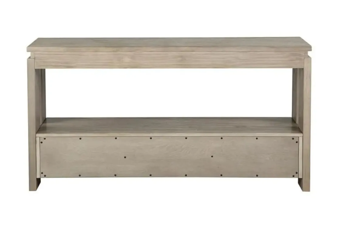 Mor Furniture Conrad Sofa Table In Stone Harbor Gray