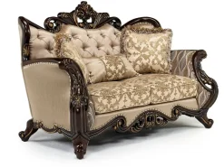 Mor Furniture Constantine Loveseat In Gold