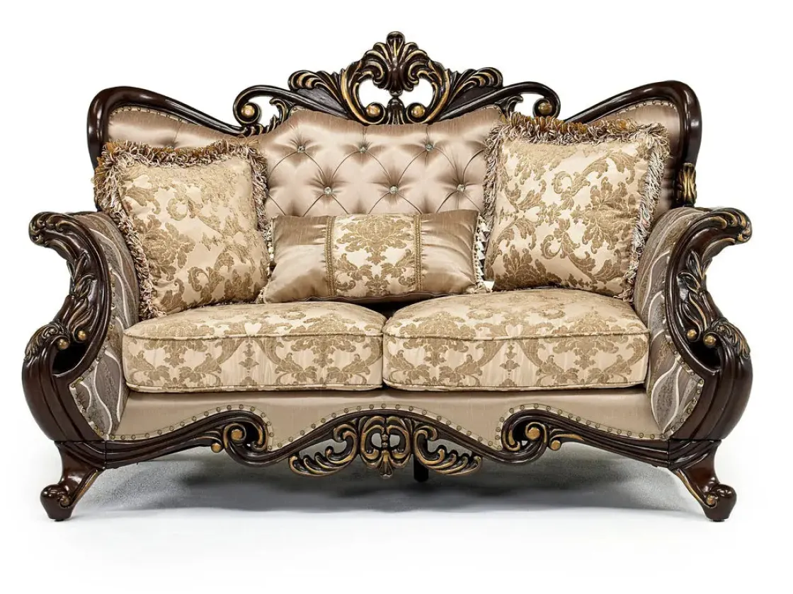 Mor Furniture Constantine Loveseat In Gold