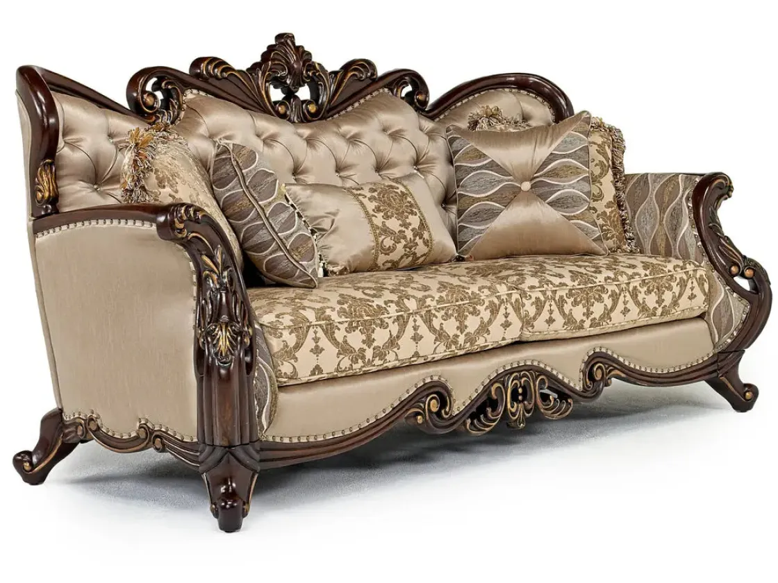 Mor Furniture Constantine Sofa & Loveseat In Gold