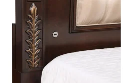 Mor Furniture Constantine Upholstered Bed In Cherry, Queen
