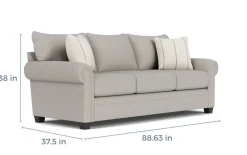 Mor Furniture Cordoba Queen Sleeper Sofa In Splash Charcoal