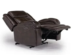 Mor Furniture Cortez Power Recliner In Dark Brown Leather