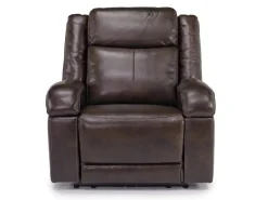 Mor Furniture Cortez Power Recliner In Dark Brown Leather