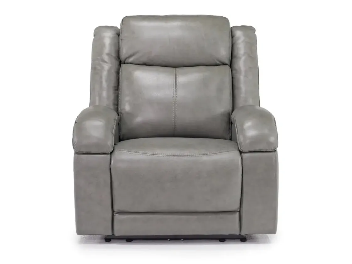 Mor Furniture Cortez Power Recliner In Dark Brown Leather
