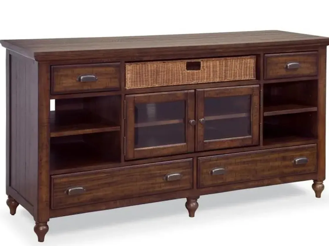 Mor Furniture Cottage Lane Media Console In Brown, 70 Inch