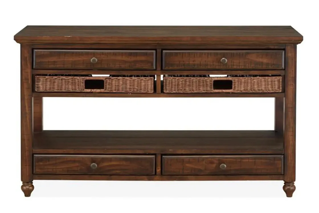 Mor Furniture Cottage Lane Sofa Table In Brown