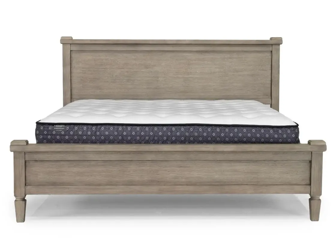 Mor Furniture Country Side Canopy Bed, Dresser, Mirror & 2 Drawer Nightstand In Brown, Queen