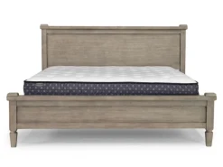 Mor Furniture Country Side Canopy Bed, Dresser, Mirror & 2 Drawer Nightstand In Brown, Queen