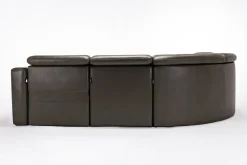 Mor Furniture Cove 5 Piece 2 Power Sectional In Gray Leather
