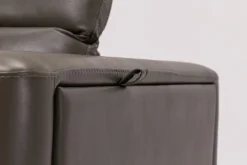 Mor Furniture Cove 5 Piece 2 Power Sectional In Gray Leather