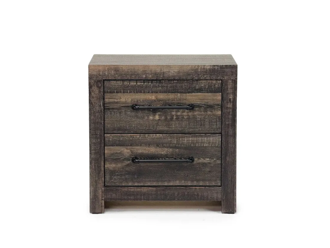 Mor Furniture Dallas Nightstand In Brown Butcher Block
