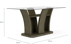 Mor Furniture Dapper Counter Height Dining Table In Brown