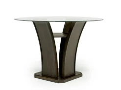 Mor Furniture Dapper Round Counter Height Dining Table & 4 Stools In Gray
