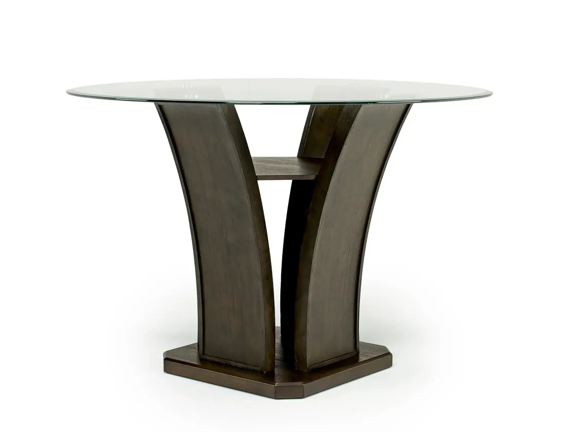 Mor Furniture Dapper Round Counter Height Dining Table & 4 Stools In Gray