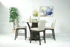 Mor Furniture Dapper Round Counter Height Dining Table In Brown