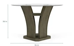Mor Furniture Dapper Round Counter Height Dining Table In Brown